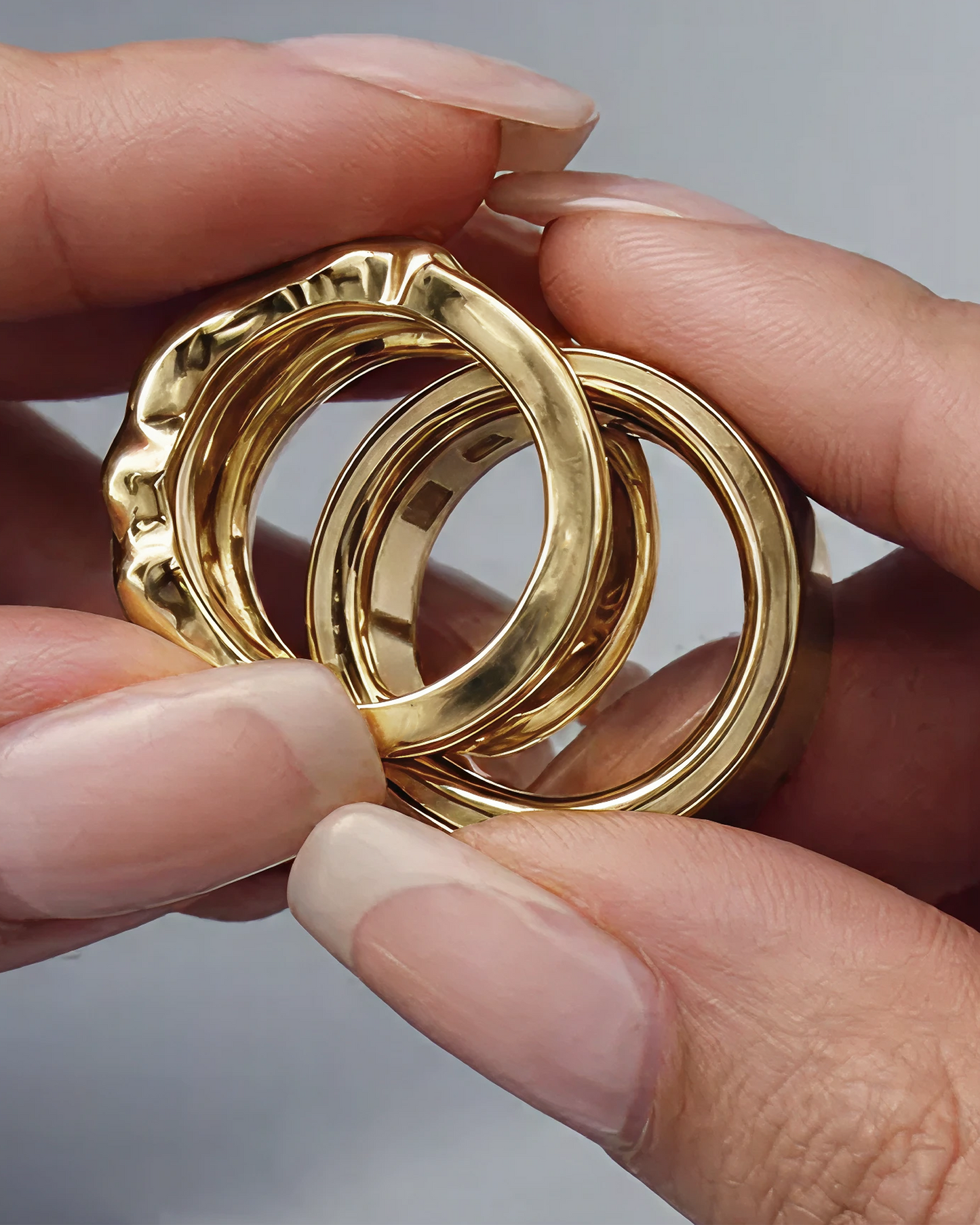 Flow Tech Ring Cover / 14K Yellow Gold