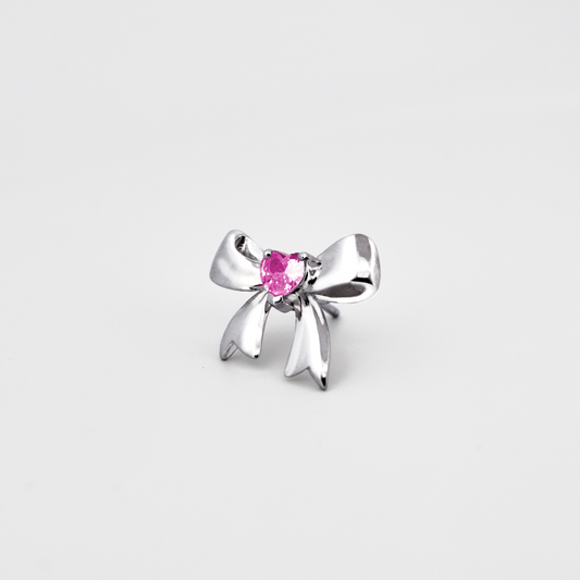 Bow Earring with Gem