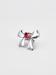 Bow Earring with Gem