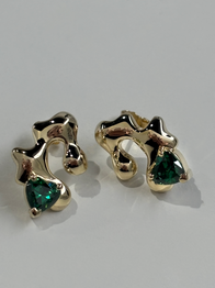 10K Gold Puddle Studs