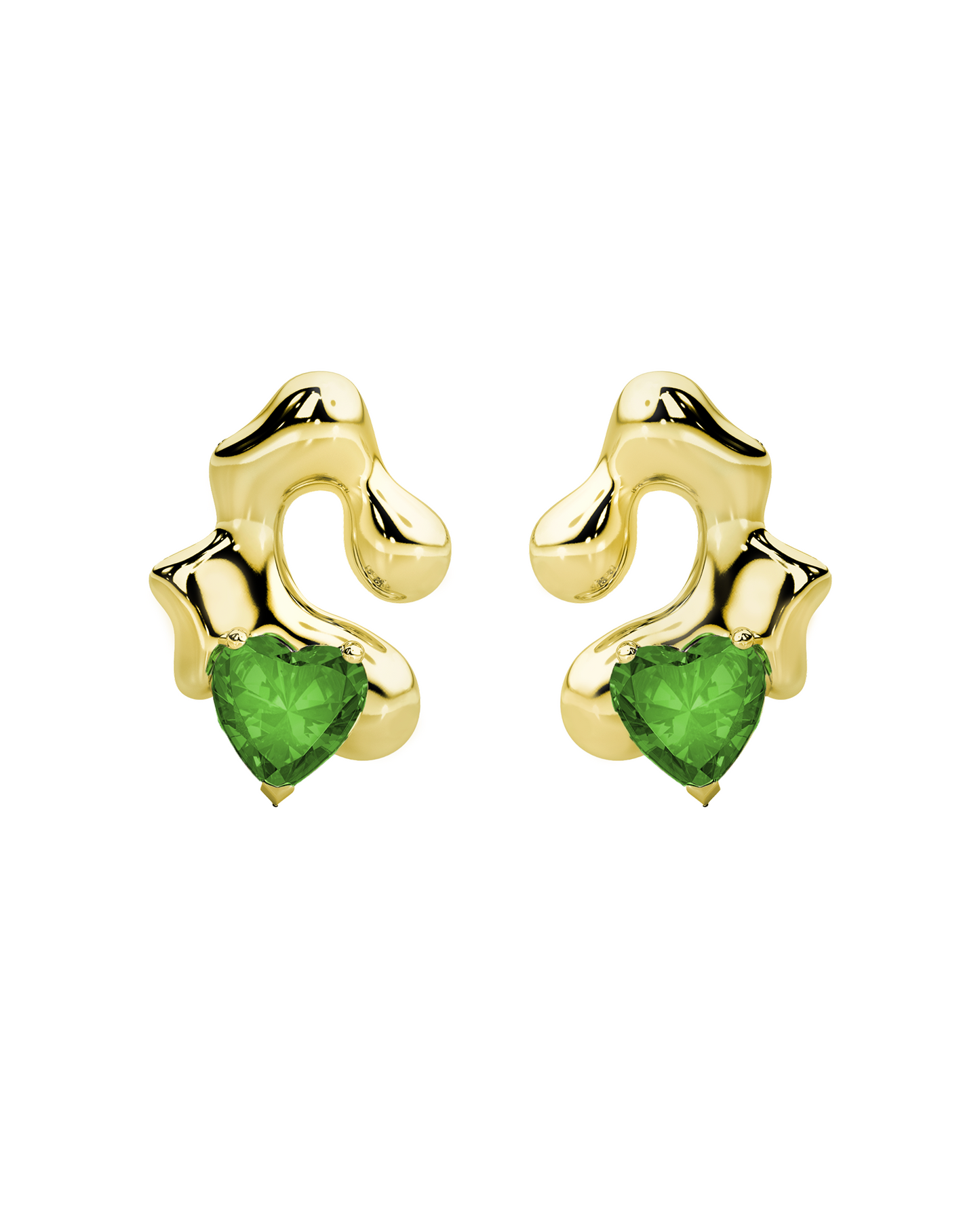 10K Gold Puddle Studs
