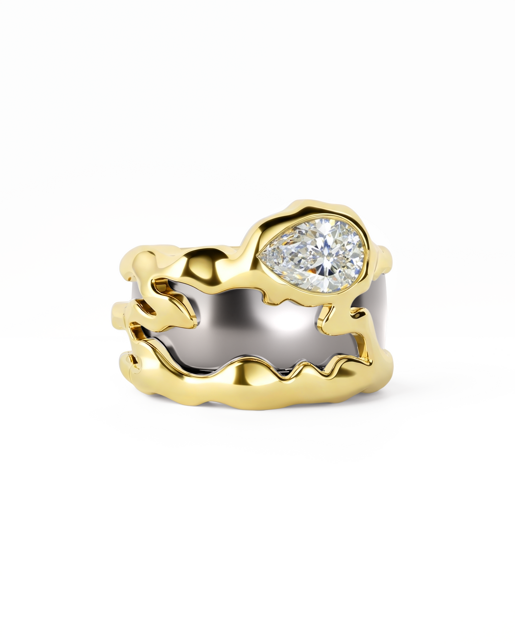14K Teardrop Tech Ring Cover