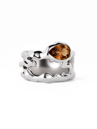 Smoky Quartz Teardrop Tech Ring Cover