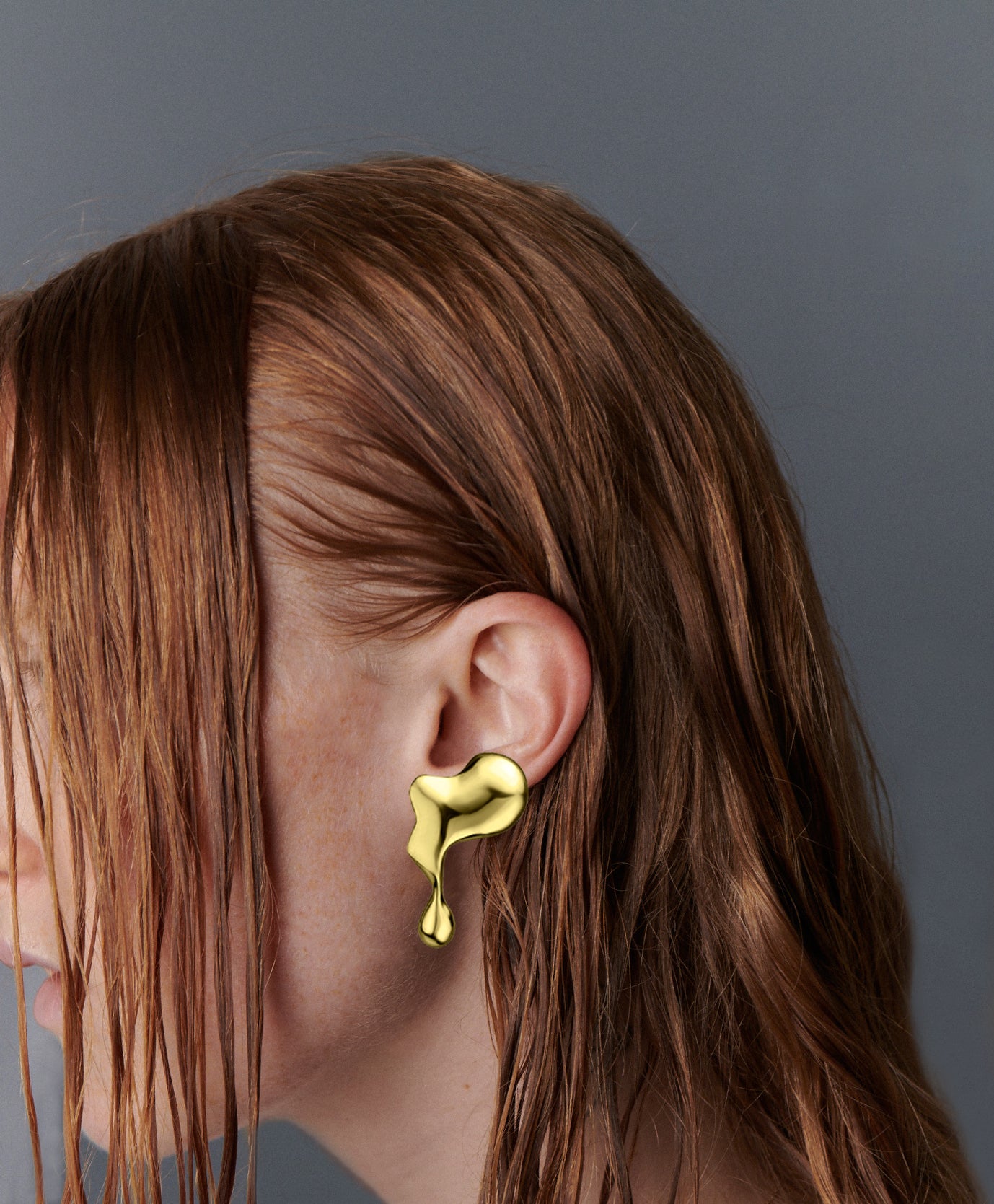 Gold Drip Earring