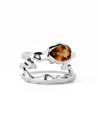 Smoky Quartz Teardrop Tech Ring Cover