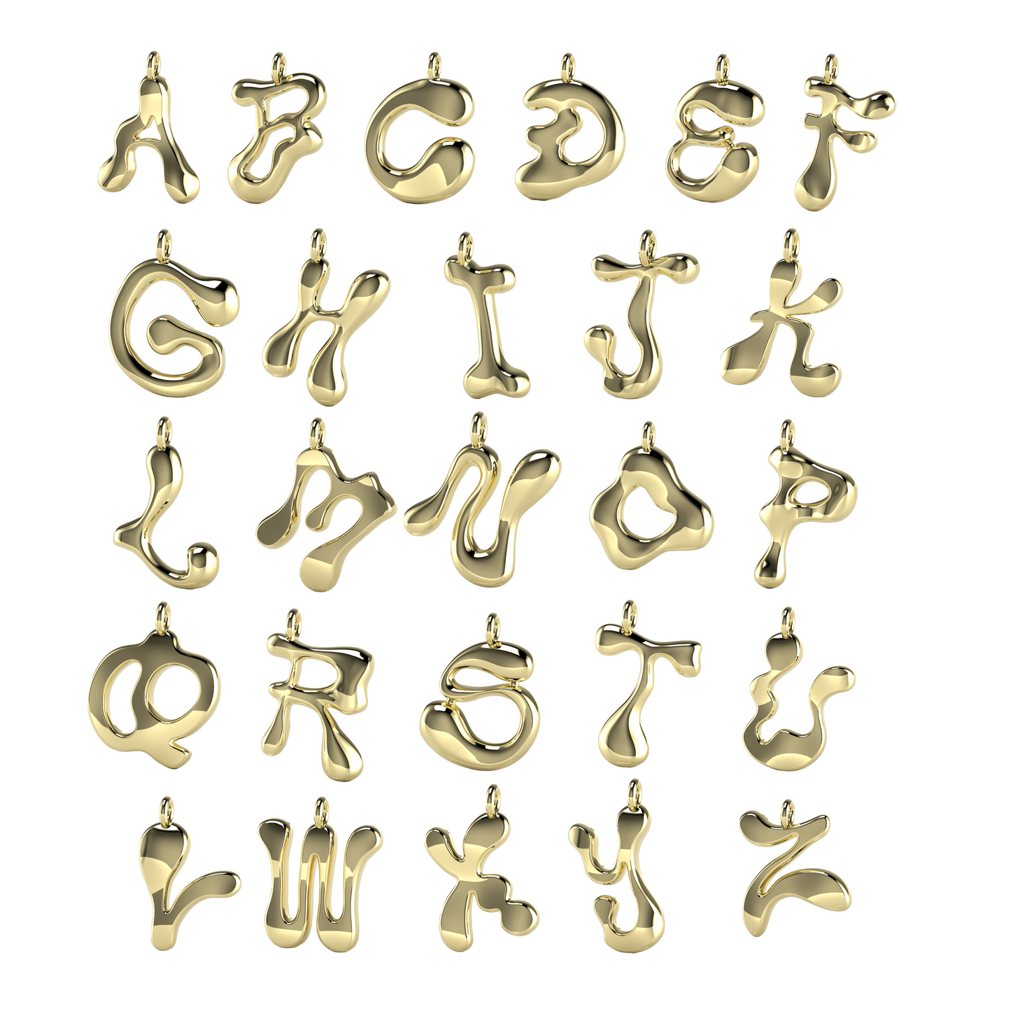 Gold Say My Name Necklace "A-Z"