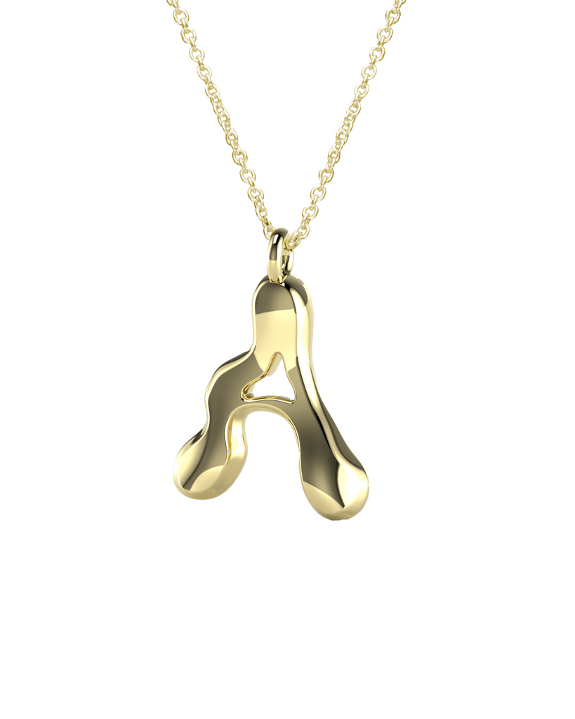 10K Gold Say My Name Necklace "A-Z"