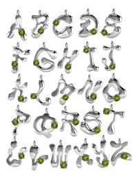 Birthstone Letter Necklace