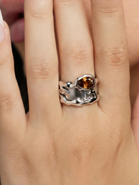 Smoky Quartz Teardrop Tech Ring Cover