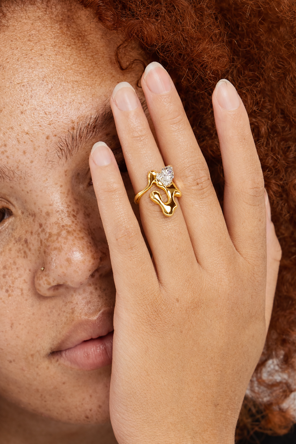 Diamond Ring / 18k Gold Vermeil