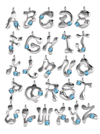 Birthstone Letter Necklace