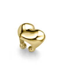 10K Gold Heart Ear Cuff