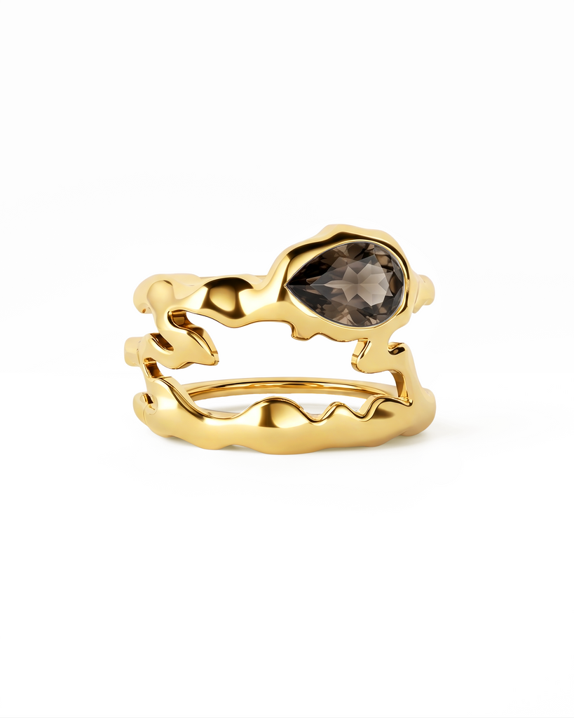 Teardrop Tech Ring Cover / 18K Gold Vermeil