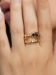 Teardrop Tech Ring Cover / 18K Gold Vermeil