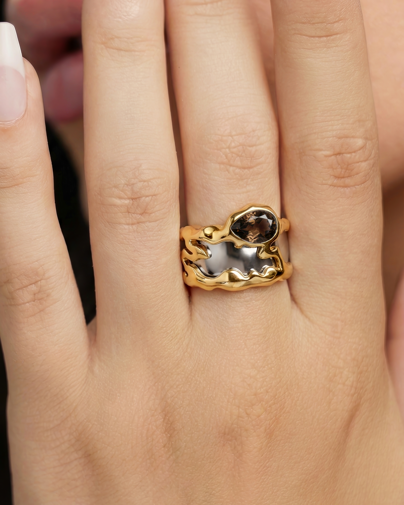 Teardrop Tech Ring Cover / 18K Gold Vermeil