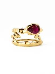 Ruby Teardrop Tech Ring Cover