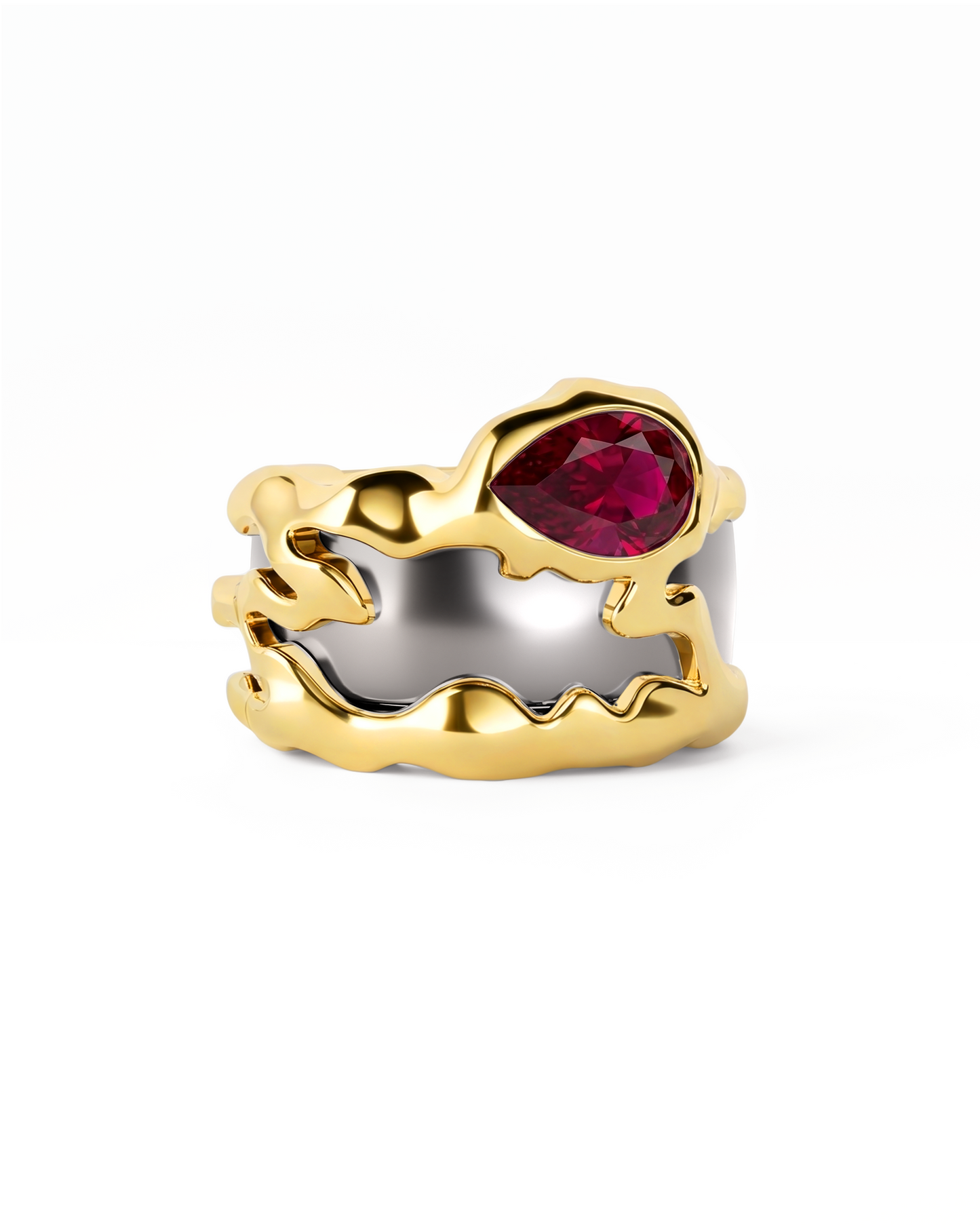 Ruby Teardrop Tech Ring Cover