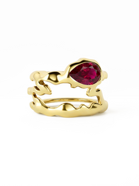 Ruby Teardrop Tech Ring Cover