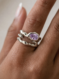 Lilac Teardrop Tech Ring Cover