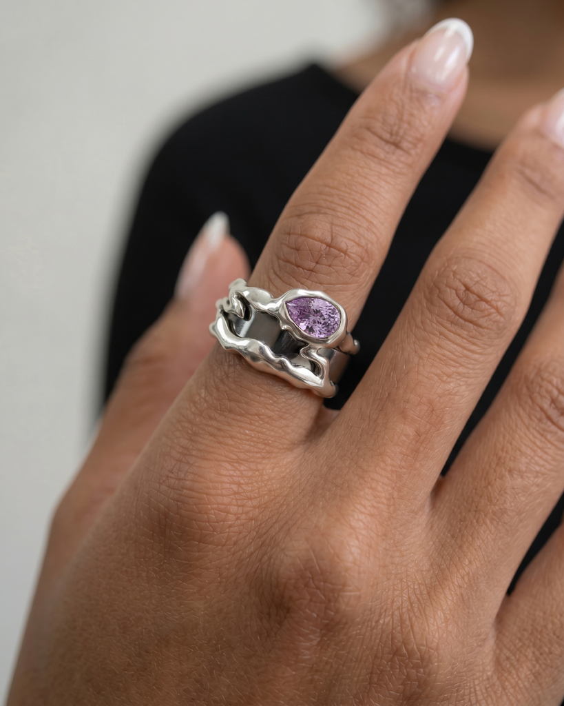 Lilac Teardrop Tech Ring Cover