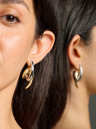 Two-tone Cosmic Earrings