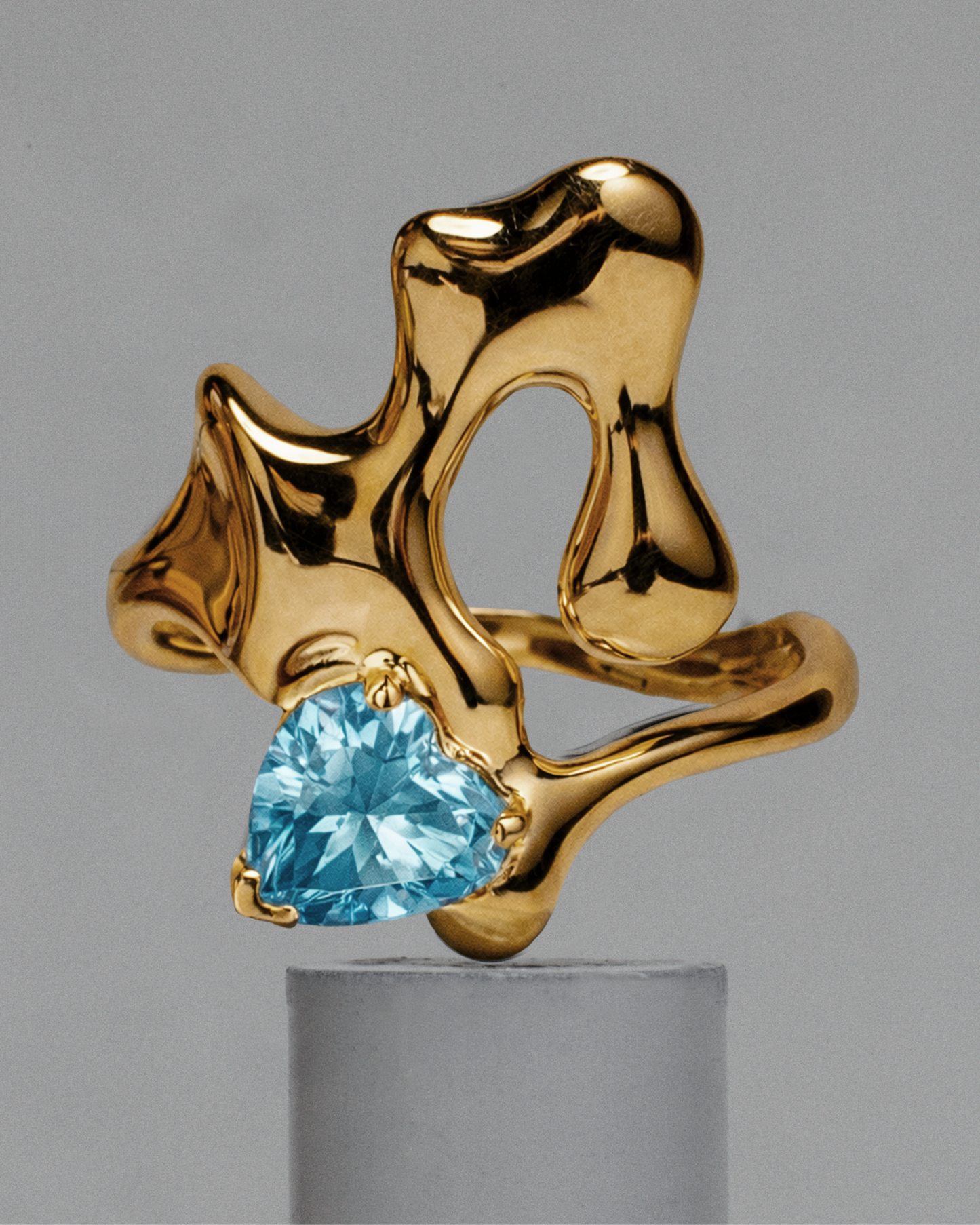 Blue Topaz Ring / 18k Gold Vermeil