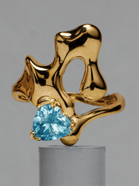 Blue Topaz Ring / 18k Gold Vermeil