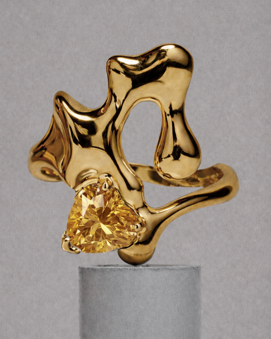 Citrine Ring / 18k Gold Vermeil