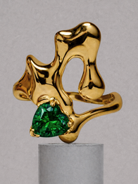 Emerald Ring / 18k Gold Vermeil