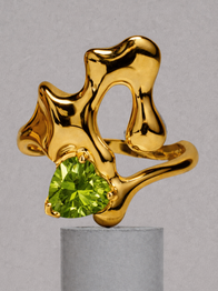 Peridot Ring / 18k Gold Vermeil
