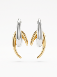 Two-tone Cosmic Earrings