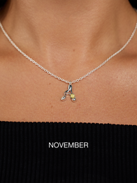 Birthstone Letter Necklace