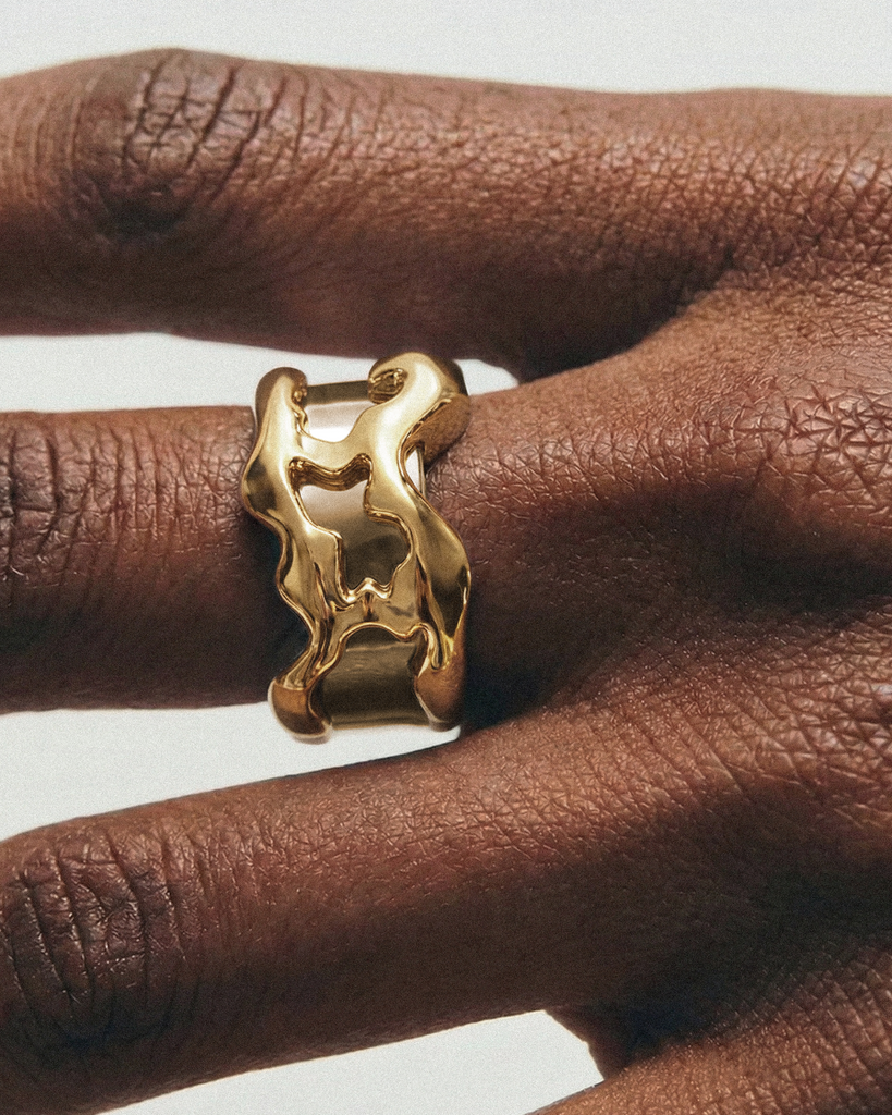 Flow Tech Ring Cover / 18K Gold Vermeil