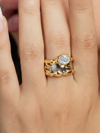 Teardrop Tech Ring Cover / 18K Gold Vermeil