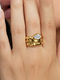 Teardrop Tech Ring Cover / 18K Gold Vermeil