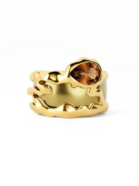 Smoky Quartz Teardrop Tech Ring Cover