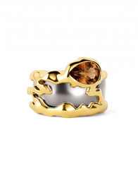 Smoky Quartz Teardrop Tech Ring Cover