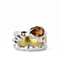 Smoky Quartz Teardrop Tech Ring Cover