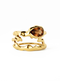 Smoky Quartz Teardrop Tech Ring Cover