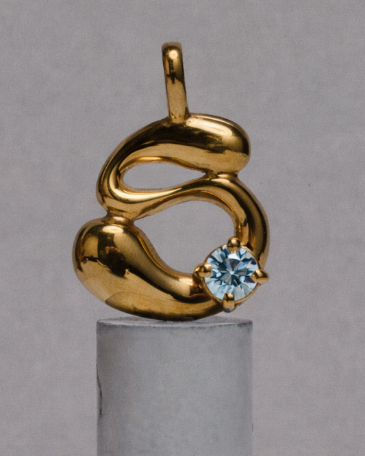 Aquamarine Necklace / 18K Gold Vermeil