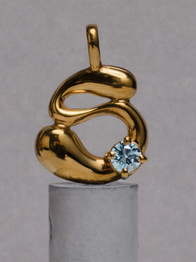 Aquamarine Necklace / 18K Gold Vermeil