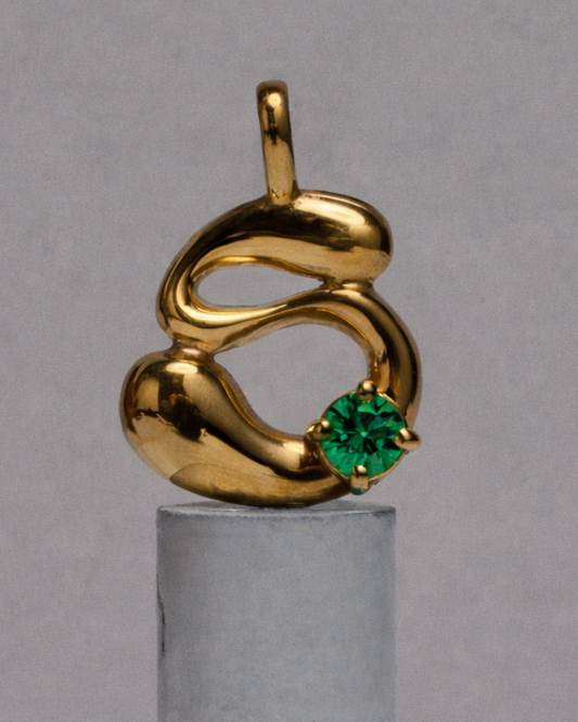 Emerald Necklace / 18K Gold Vermeil