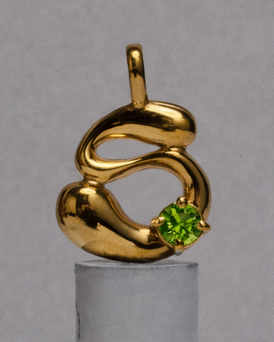 Peridot Necklace / 18K Gold Vermeil