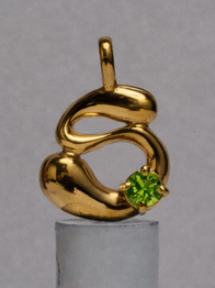 Peridot Necklace / 18K Gold Vermeil