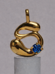 Blue Sapphire Necklace / 18K Gold Vermeil