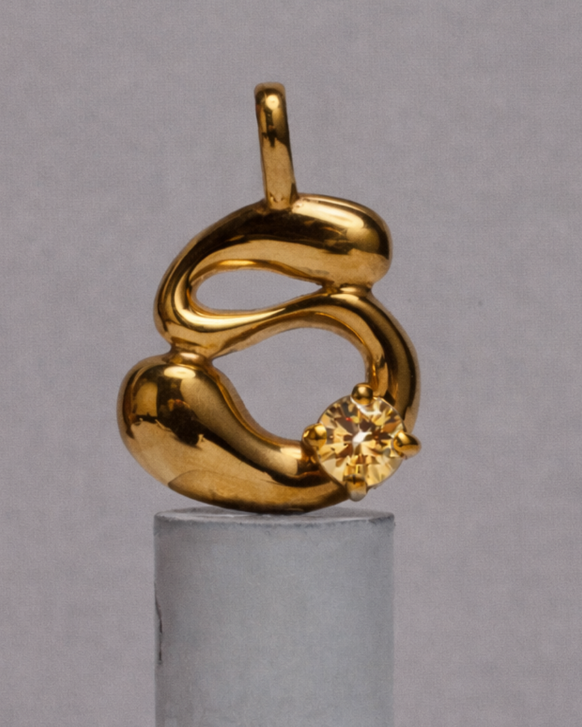 Citrine Necklace / 18K Gold Vermeil