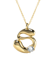 Birthstone Letter Necklace