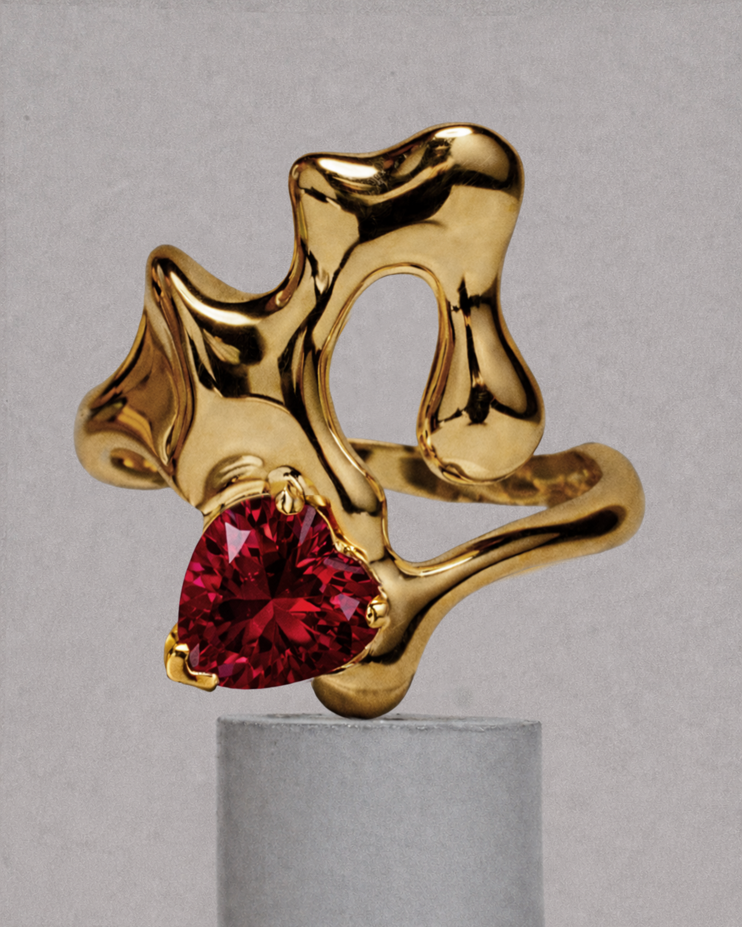 Garnet Ring / 18k Gold Vermeil