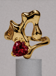 Garnet Ring / 18k Gold Vermeil