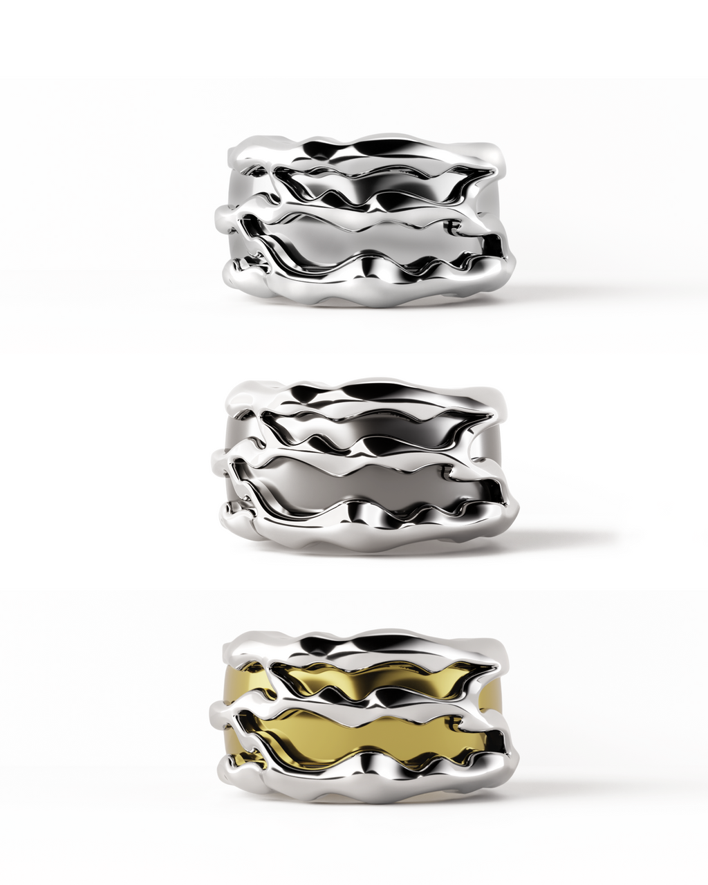 14K White Gold Elixir Tech Ring Cover